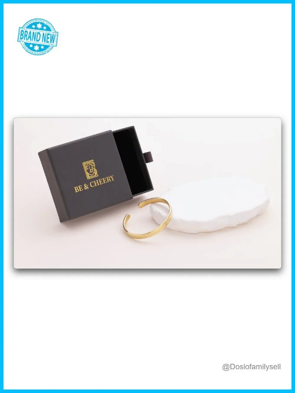 14k Gold Plated Stainless Steel Open Cuff Bangle Bracelet Stackable
